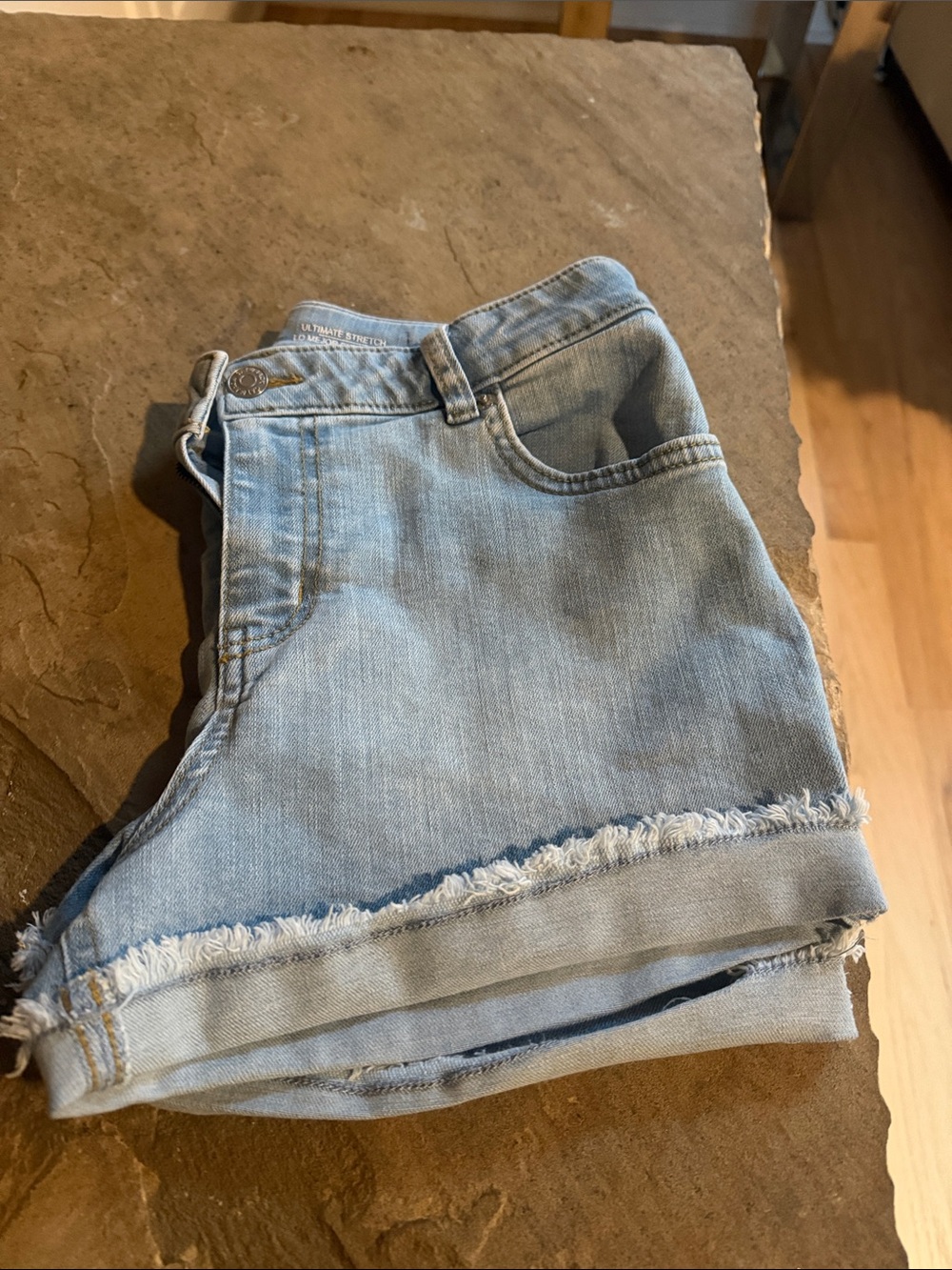Cat & Jack Light Blue Denim Shorts with Contrast Stitching
